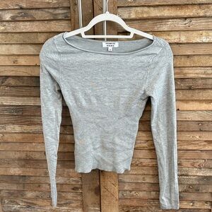 Frankie's Bikinis Light Gray Long Sleeve Top